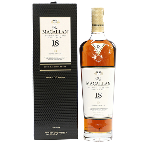 Macallan 18 Year Old 2023 Sherry Oak Single Malt Whisky