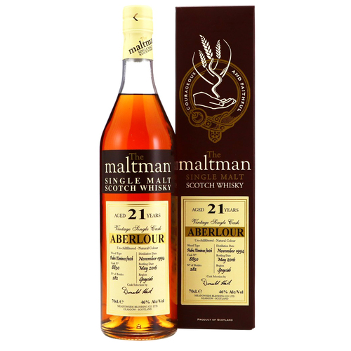 Aberlour 21 Year Old 1994 Maltman Cask 8830 Single Malt Whisky