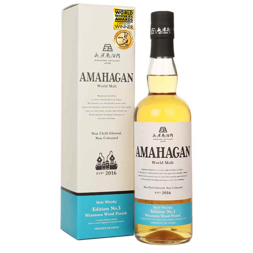 Amahagan Edition No 3 Mizunara Wood Finish Japanese Malt Whisky