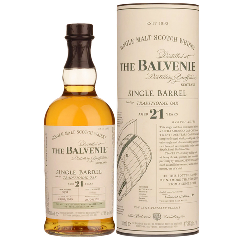 Balvenie 21 Year Old Single Barrel Traditional Oak Cask 3834
