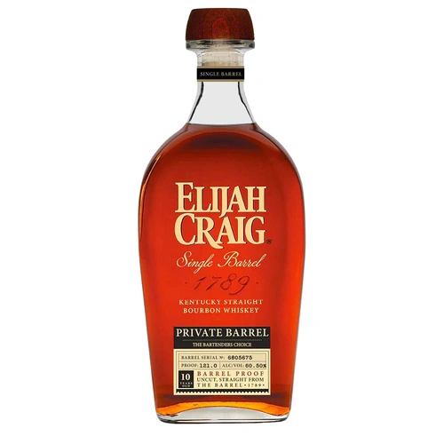 Elijah Craig 10 Year Old Single Barrel Bartender’s Choice Barrel Proof