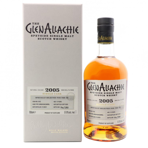 GlenAllachie 15 Year Old 2005 Single Cask No 5182 Single Malt Whisky