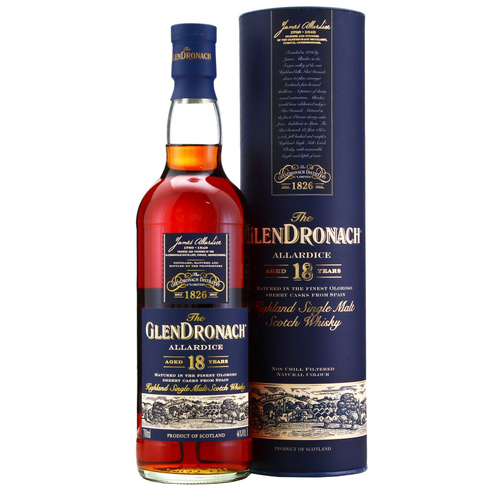 Glendronach 18 Year Old Allardice 2022 Release Single Malt Whisky