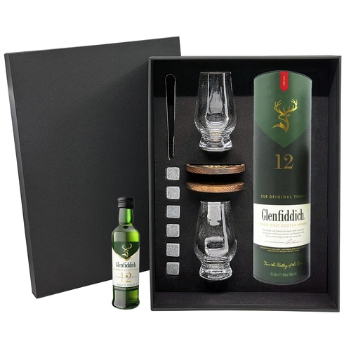 Glenfiddich 12 Year Old with Gift Box and Bonus Miniature