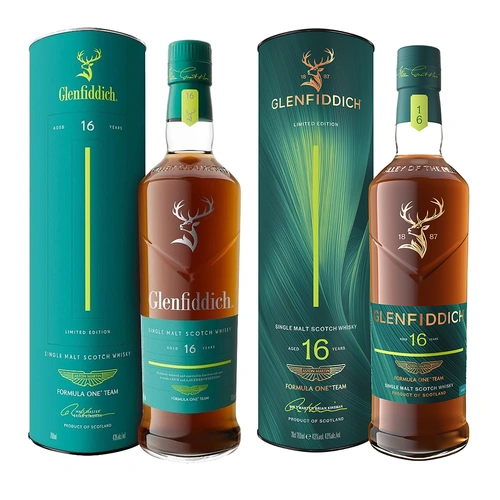 Glenfiddich 16 Year Old Aston Martin Limited Edition Bundle - Edition 1&2