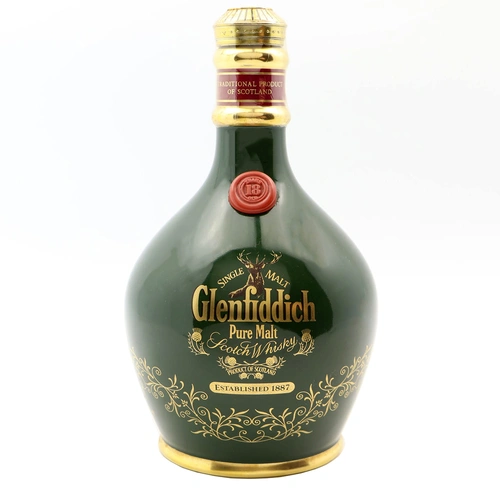 Glenfiddich 18 Year Old Pure Malt Green Decanter 1980s