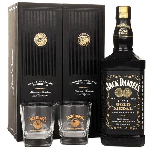 Jack Daniel's Double Gold Medal 1914-1915 Gift Set 1L