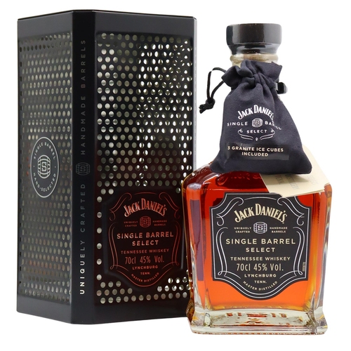 Jack Daniel's Single Barrel Select with Mesh Gift Tin and Granite Ice Cubes