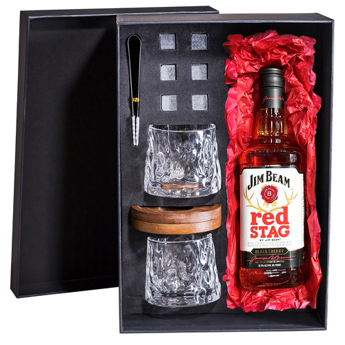 Jim Beam Red Stag Black Cherry Gift Box