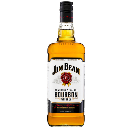 Jim Beam White Label Kentucky Straight Bourbon Whiskey 1.125L