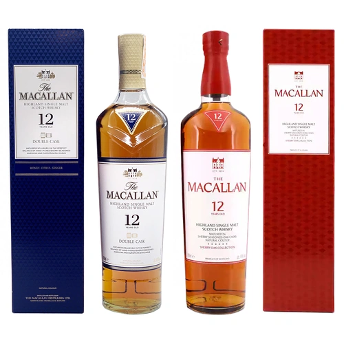 Macallan 12 Year Old Sherry Oak and Double Cask Single Malts Bundle