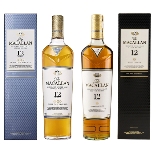 Macallan 12 Year Old Sherry Oak and Triple Cask Single Malts Bundle