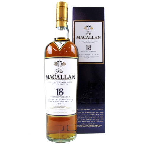 Macallan 18 Year Old 2017 Sherry Oak Single Malt Whisky