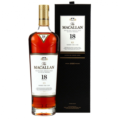 Macallan 18 Year Old 2020 Sherry Oak Single Malt Whisky