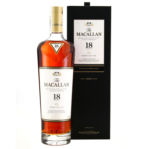 Macallan 18 Year Old 2021 Sherry Oak Single Malt Whisky
