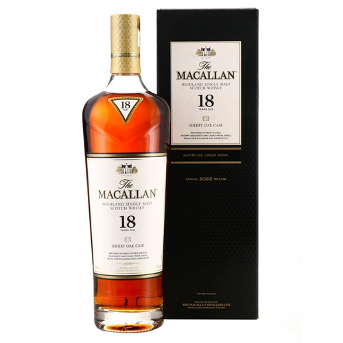 Macallan 18 Year Old 2022 Sherry Oak Single Malt Whisky
