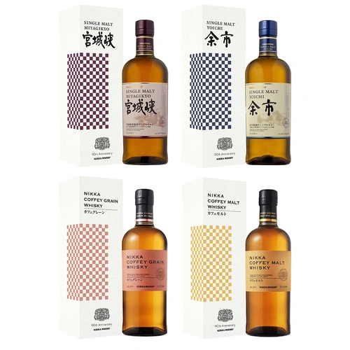 Nikka 90th Anniversary Edition Japanese Whiskies Bundle 4x700ml