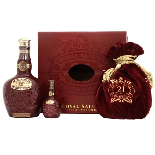 Royal Salute 21 Years Old Ruby 700ml with Miniature 50ml - Gift Pack The Ultimate Tribute