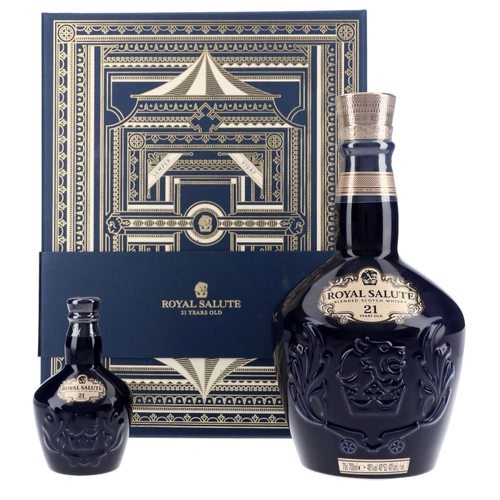 Royal Salute 21 Years Old Saphire 700ml with Miniature 50ml - Gift Pack 2017